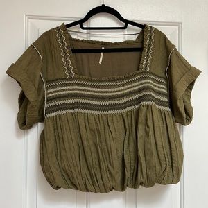 Free people cropped blouse